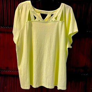 LANE BRYANT lime color shirt.